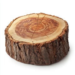 A tree stump with a piece of wood resting on top, showcasing nature's remnants.