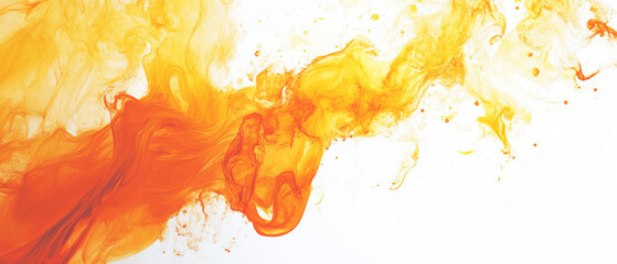Dynamic motion of orange and yellow streaks with soft white glow-4