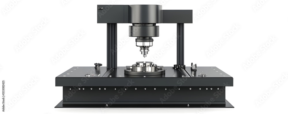 Poster a modern industrial machine showcasing precision engineering and technology. suitable for various ma