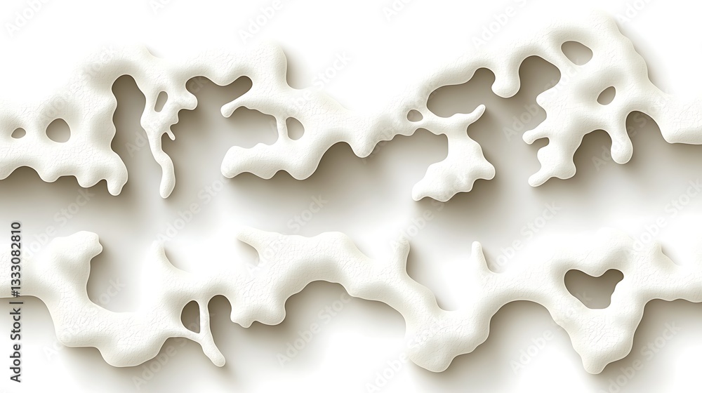 Aufkleber abstract creamy texture background with wavy flowing shapes and fluid design
