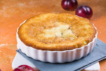 Plum bakery. Rustic open pie - New York Times pie.