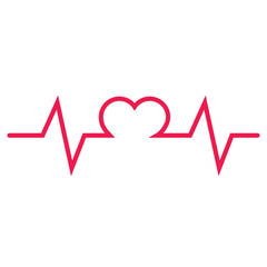 Heartbeat Line Art Illustration