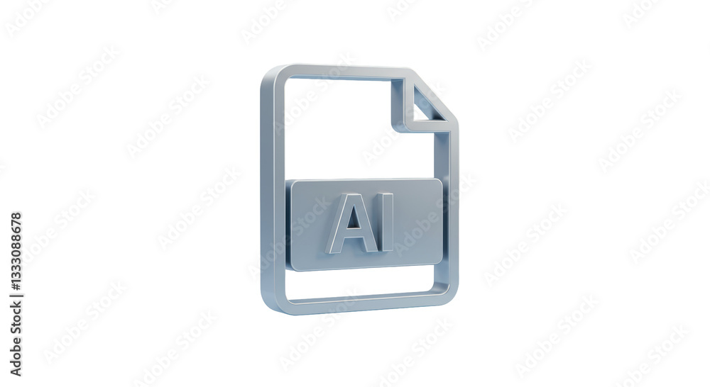 Poster isolated ai file icon for vector graphics software and design