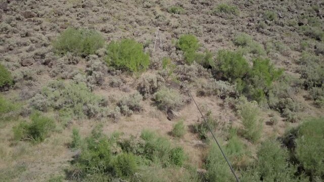 Old Mining Equipment Cable Pully System Over River