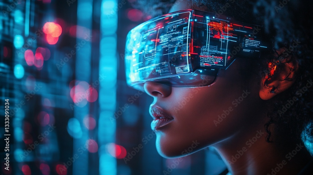 Aufkleber immersive virtual reality experience with advanced ar interface tech