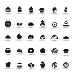 Set collection icon brand identity business catering bakery design idea