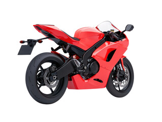 Obraz premium High-speed motorcycle action urban street digital art dynamic lighting rear view modern design