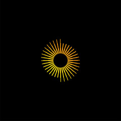 modern letter S solar or sun S logo concept vector icon