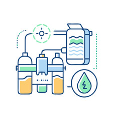 Water purification icon, symbolizing ecology and resource care