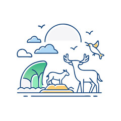 Wildlife icon, symbolizing biodiversity and ecology
