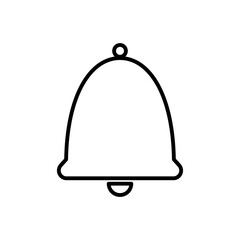 Illustration of bell. Notification icon. Vector bell. Alert icon. Sound icon.