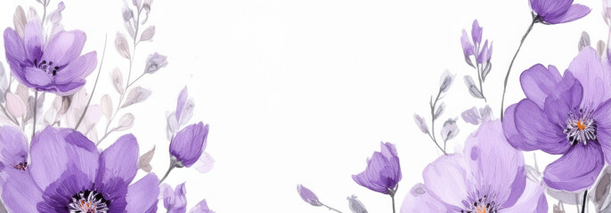 Simple watercolor floral abstract background, natural, spring themed print.