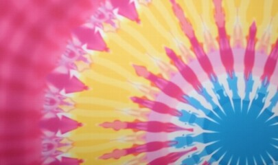 Obraz premium Vibrant tie-dye pattern featuring a colorful radial design, perfect for creative projects, digital backgrounds, and fashion illustrations.