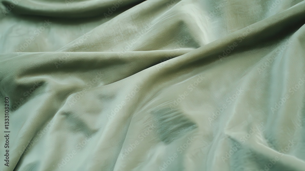 Aufkleber abstract green fabric texture with subtle brown pattern and soft lighting