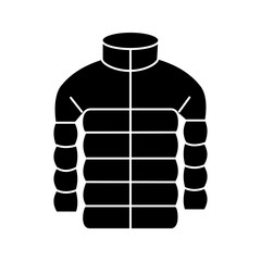 cold weather jacket icon vector illustration, pictogram isolated on white background. color editable
