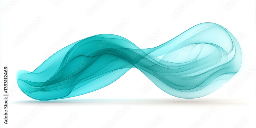 Poster abstract teal flowing wave design elegant swirl background modern artistic smooth fluid dynamic