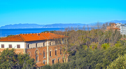 Lido di Camaiore am Ligurischen Meer in Italien 	