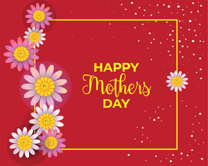 Happy Mothers Day Floral Wishing Card