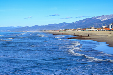 Lido di Camaiore am Ligurischen Meer in Italien