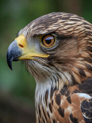 Fototapeta premium Hawk with piercing gaze, searching for prey