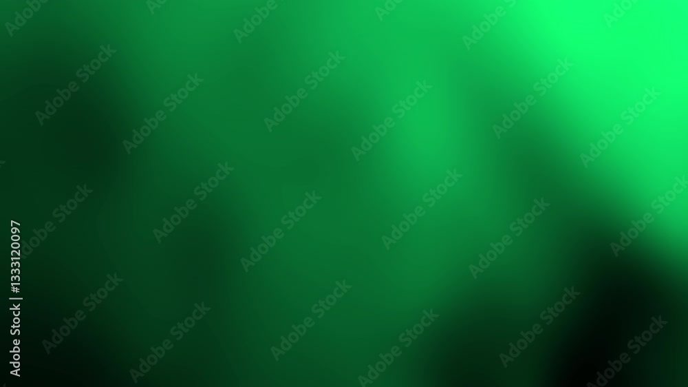 Poster a vibrant green gradient background with smooth transitions, creating a calming and serene visual ef