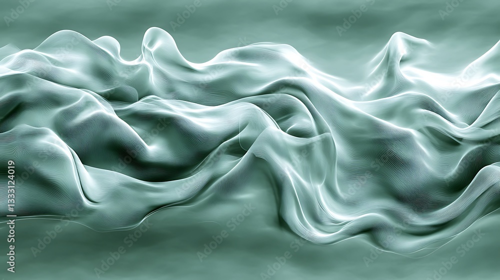 Aufkleber abstract rendering of flowing fabric with soft gradients and shapes
