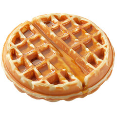 Delicious Breakfast Waffles with Syrup – A Sweet and Crispy Morning Treat