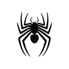spider silhouette on a white background