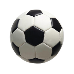 Obraz premium Classic black and white soccer ball, isolated on transparent background 