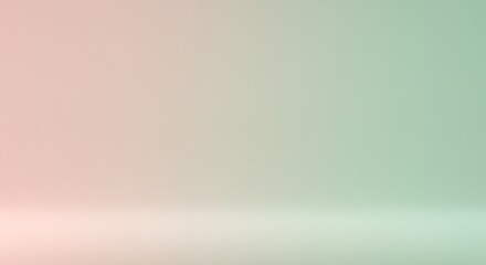 Fototapeta premium Soft Pastel Pink and Green Gradient Background Studio Backdrop Smooth Transition Color Blend