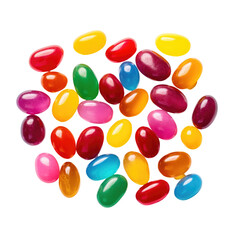 jelly beans isolated on white