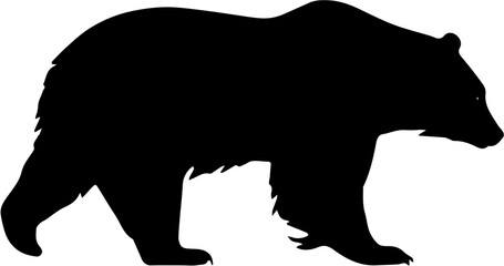 vector silhouette of a bear