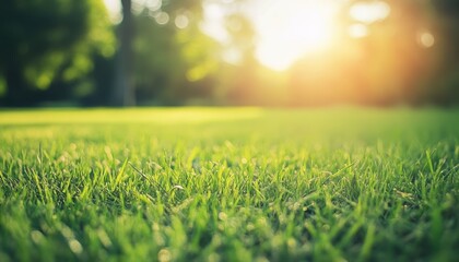 A sunlit grass field captured in close-up, highlighting nature's beauty through tree shadows.