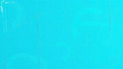 Aged Electric Blue Spray Paint on Antique Wallpaper