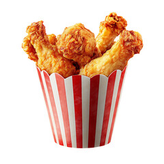 Delicious Popcorn and Crispy Fried Chicken: Ultimate Fast Food Snack Bucket