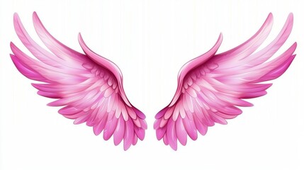 Obraz premium Cute and Funny Little Pink Fairy Wings Design