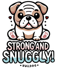Bulldog, Cute Designs, Print on Demand Designs, PNG Format, Typography