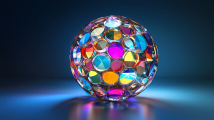 glass sphere on a black background