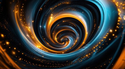 Obraz premium Interstellar Vortex A Sci-Fi Journey Through a Celestial Tunnel