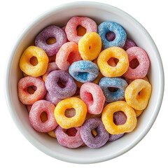 Colorful Breakfast Cereal Delight: Sweet, Crunchy, and Fun Snack for Kids