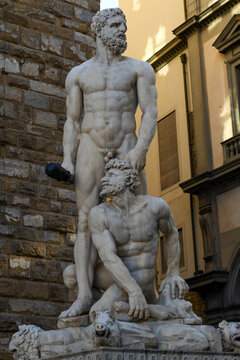 Herkules und Cacus  Statue in der Piazza della Signoria, Florenz 