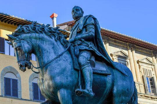 Reiterstatue des Cosimo I. de&rsquo; Medici in Florenz 
