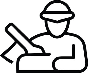 A carpenter work silhouette illustration.