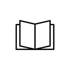 Book icon logo design. open book sign and symbol. ebook icon