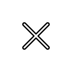 Close icon logo design. Delete sign and symbol. cross sign