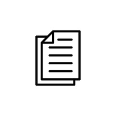 Document icon logo design. Paper sign and symbol. File Icon