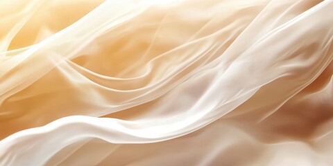 Fototapeta premium A white cloth illuminated by soft light, showcasing texture and translucency.