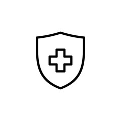 Health insurance icon logo design. Insurance health document sign and symbol