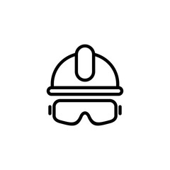Helmet icon logo design. Motorcycle helmet sign and symbol. Construction helmet icon. Safety helmet