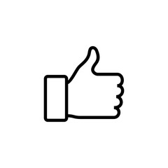 Like icon logo design. Thumbs up sign and symbol. Hand like
